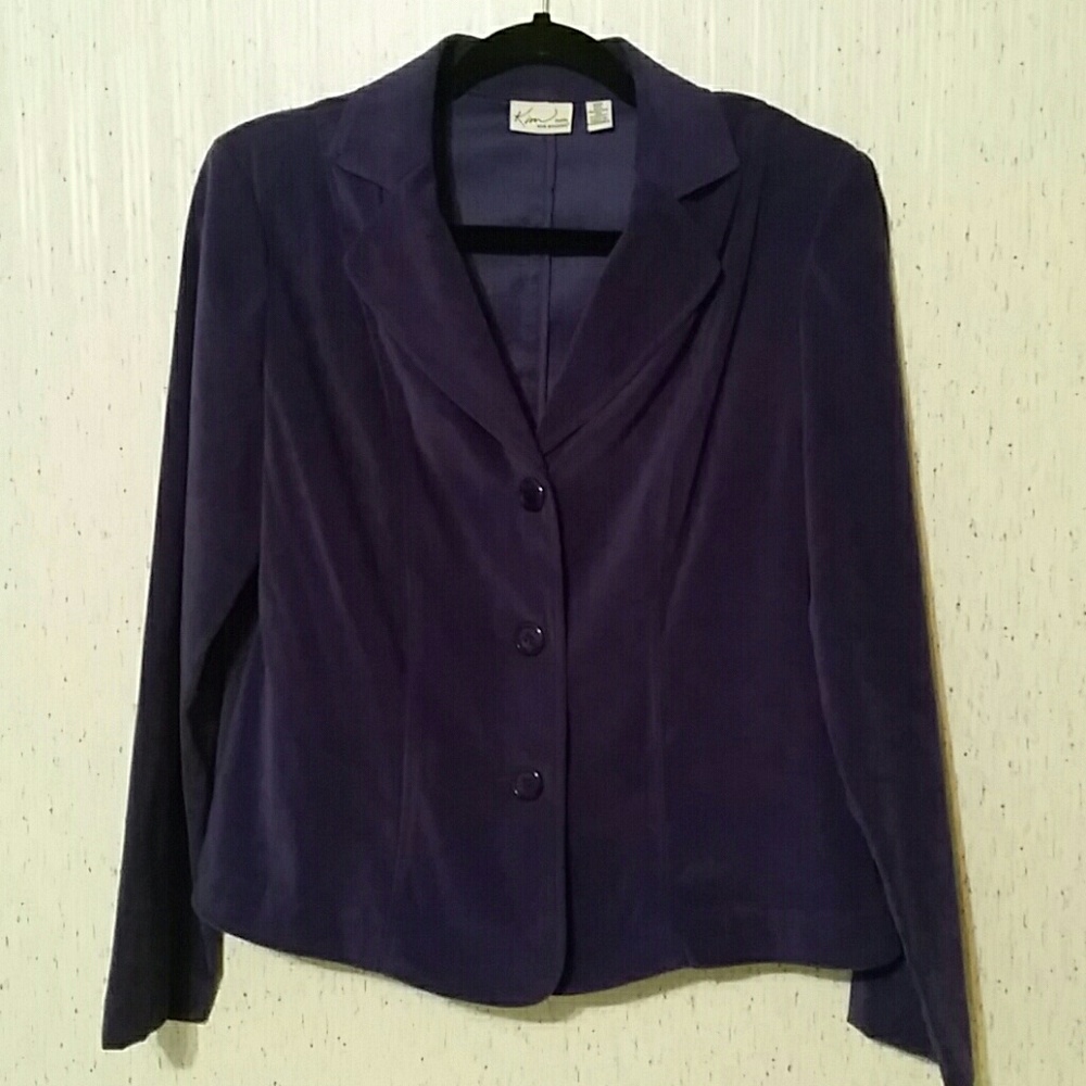 Kim Rogers petite 3 Button Purple Blazer